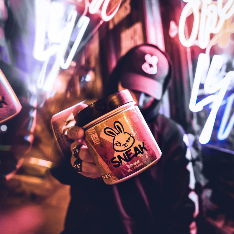 energy drink tub with neon effect