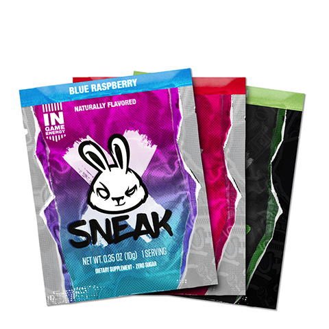 mixed pack of energy drink sachets for gamers