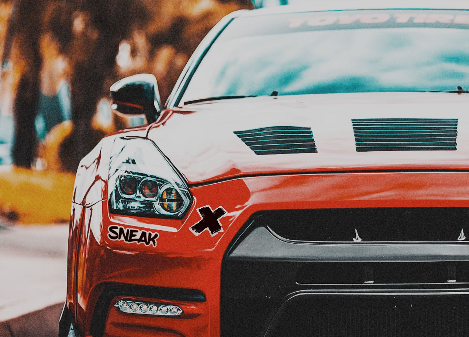 sneak sticker on car